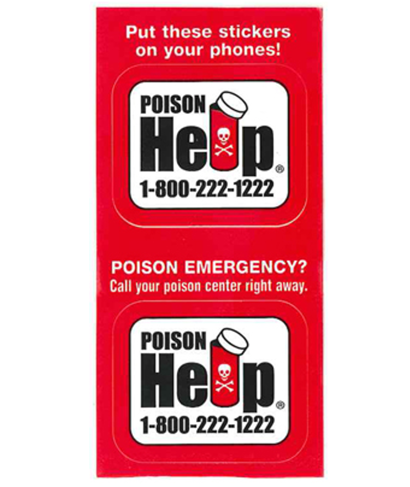 Stickers English Florida s Poison Control Centers